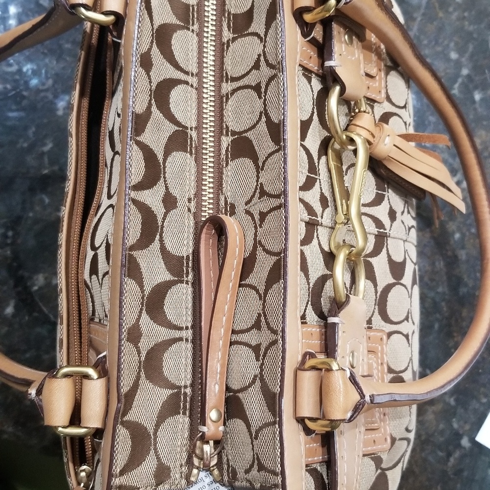 Large Authentic Coach Signature Handbag - Picture 8 of 8